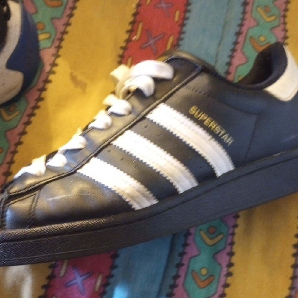 Adidas Superstar Black and White Men's Shoes